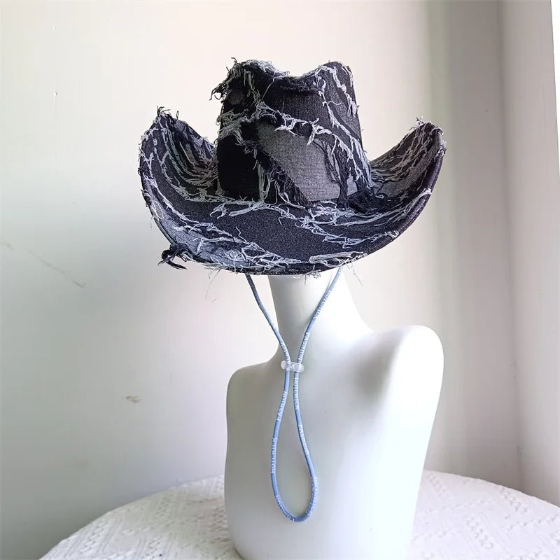 Western ethnic style cowboy hat tassel cowboy series fashion heart shape strap western cowboy hat - American ThistleWestern ethnic style cowboy hat tassel cowboy series fashion heart shape strap western cowboy hat