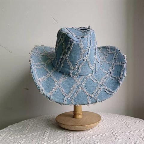 Western ethnic style cowboy hat tassel cowboy series fashion heart shape strap western cowboy hat - American ThistleWestern ethnic style cowboy hat tassel cowboy series fashion heart shape strap western cowboy hat