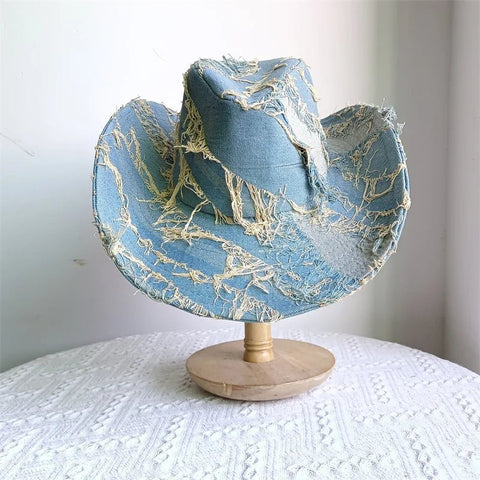 Western ethnic style cowboy hat tassel cowboy series fashion heart shape strap western cowboy hat - American ThistleWestern ethnic style cowboy hat tassel cowboy series fashion heart shape strap western cowboy hat