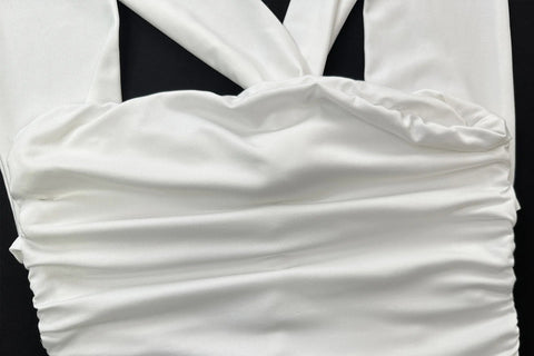 White Off The Shoulder Bodycon Top. - American Thistle White Off The Shoulder Bodycon Top.