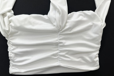 White Off The Shoulder Bodycon Top. - American Thistle White Off The Shoulder Bodycon Top.