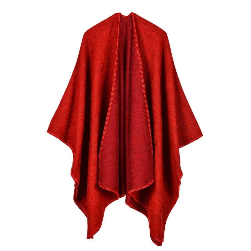 Winter Fashion Poncho Women Capes Scarf Imitation Cashmere Ladies Scarves Warm Shawls Wraps Woman Ponchos - American Thistle Winter Fashion Poncho Women Capes Scarf Imitation Cashmere Ladies Scarves Warm Shawls Wraps Woman Ponchos