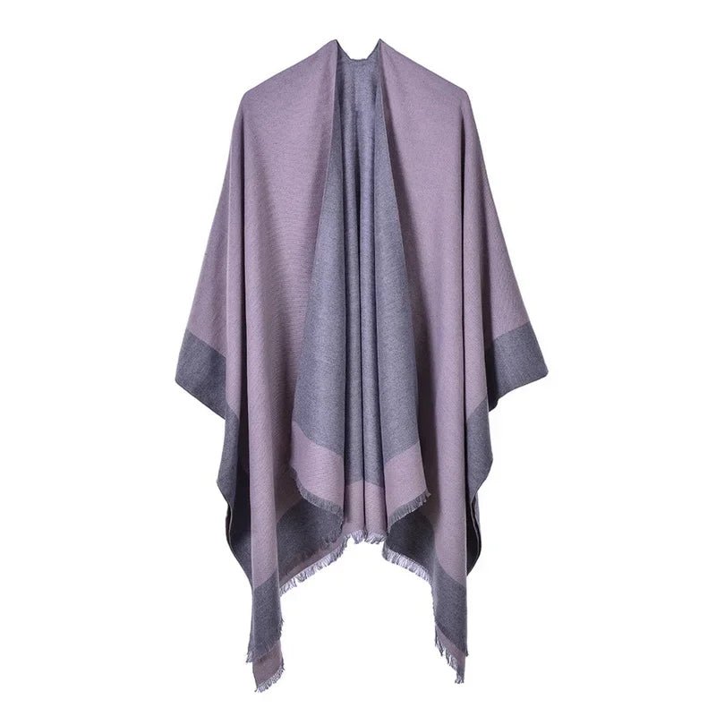 Winter Fashion Poncho Women Capes Scarf Imitation Cashmere Ladies Scarves Warm Shawls Wraps Woman Ponchos - American Thistle Winter Fashion Poncho Women Capes Scarf Imitation Cashmere Ladies Scarves Warm Shawls Wraps Woman Ponchos