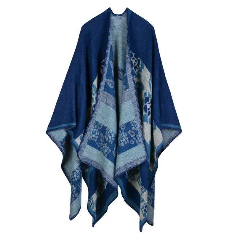 Winter Fashion Poncho Women Capes Scarf Imitation Cashmere Ladies Scarves Warm Shawls Wraps Woman Ponchos - American Thistle Winter Fashion Poncho Women Capes Scarf Imitation Cashmere Ladies Scarves Warm Shawls Wraps Woman Ponchos