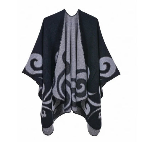 Winter Fashion Poncho Women Capes Scarf Imitation Cashmere Ladies Scarves Warm Shawls Wraps Woman Ponchos - American Thistle Winter Fashion Poncho Women Capes Scarf Imitation Cashmere Ladies Scarves Warm Shawls Wraps Woman Ponchos
