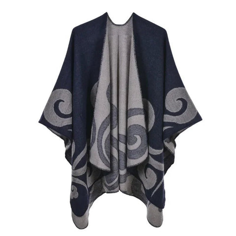 Winter Fashion Poncho Women Capes Scarf Imitation Cashmere Ladies Scarves Warm Shawls Wraps Woman Ponchos - American Thistle Winter Fashion Poncho Women Capes Scarf Imitation Cashmere Ladies Scarves Warm Shawls Wraps Woman Ponchos