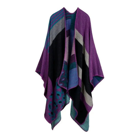 Winter Fashion Poncho Women Capes Scarf Imitation Cashmere Ladies Scarves Warm Shawls Wraps Woman Ponchos - American Thistle Winter Fashion Poncho Women Capes Scarf Imitation Cashmere Ladies Scarves Warm Shawls Wraps Woman Ponchos