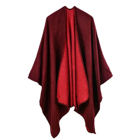 Winter Fashion Poncho Women Capes Scarf Imitation Cashmere Ladies Scarves Warm Shawls Wraps Woman Ponchos - American Thistle Winter Fashion Poncho Women Capes Scarf Imitation Cashmere Ladies Scarves Warm Shawls Wraps Woman Ponchos