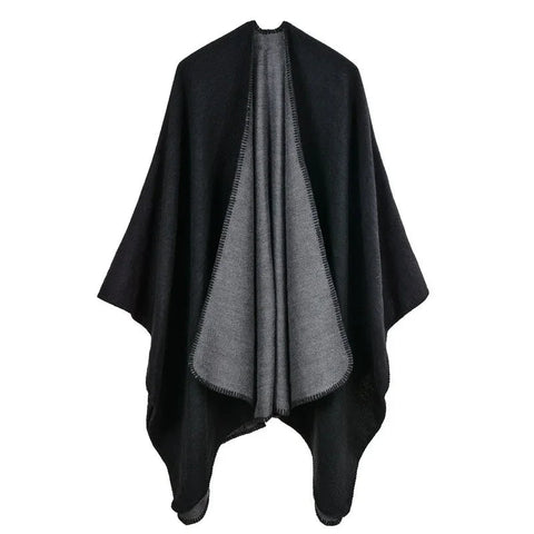 Winter Fashion Poncho Women Capes Scarf Imitation Cashmere Ladies Scarves Warm Shawls Wraps Woman Ponchos - American Thistle Winter Fashion Poncho Women Capes Scarf Imitation Cashmere Ladies Scarves Warm Shawls Wraps Woman Ponchos