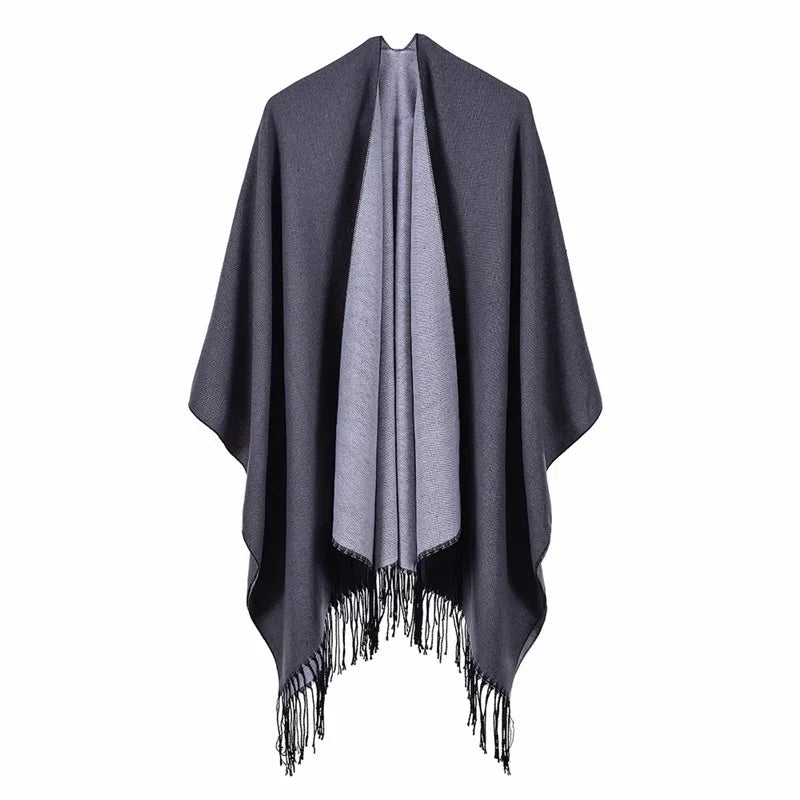 Winter Fashion Poncho Women Capes Scarf Imitation Cashmere Ladies Scarves Warm Shawls Wraps Woman Ponchos - American Thistle Winter Fashion Poncho Women Capes Scarf Imitation Cashmere Ladies Scarves Warm Shawls Wraps Woman Ponchos