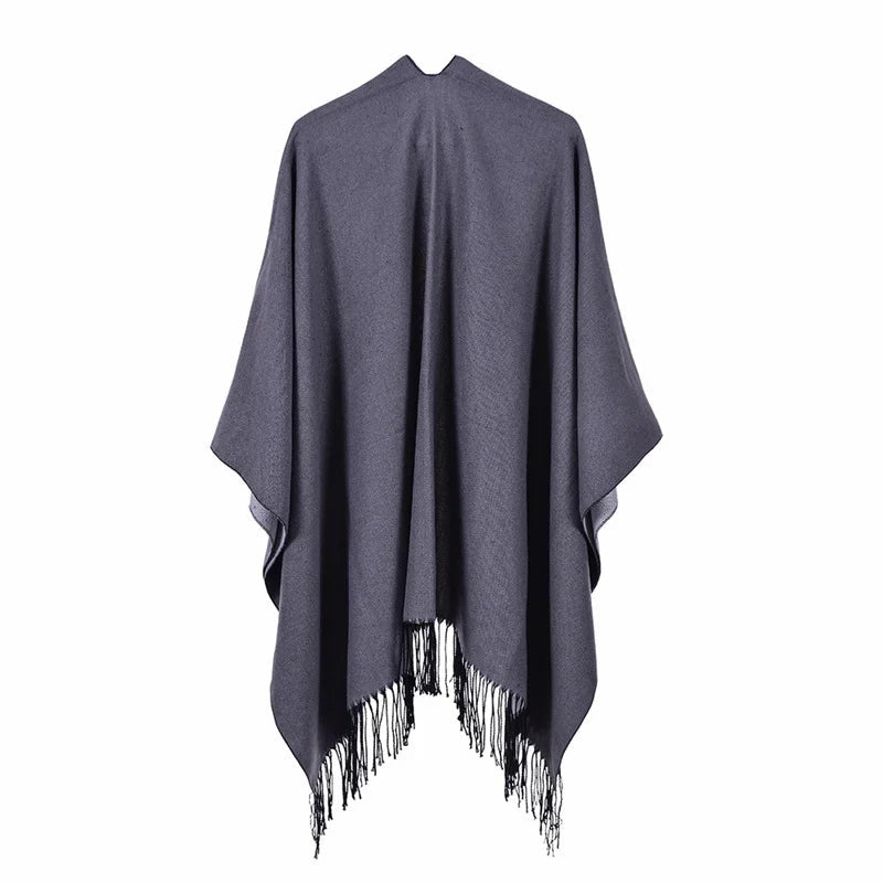 Winter Fashion Poncho Women Capes Scarf Imitation Cashmere Ladies Scarves Warm Shawls Wraps Woman Ponchos - American Thistle Winter Fashion Poncho Women Capes Scarf Imitation Cashmere Ladies Scarves Warm Shawls Wraps Woman Ponchos