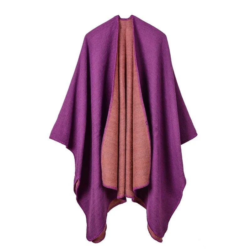 Winter Fashion Poncho Women Capes Scarf Imitation Cashmere Ladies Scarves Warm Shawls Wraps Woman Ponchos - American Thistle Winter Fashion Poncho Women Capes Scarf Imitation Cashmere Ladies Scarves Warm Shawls Wraps Woman Ponchos