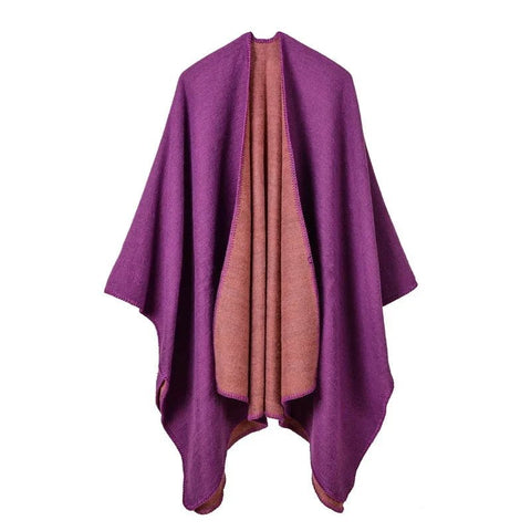 Winter Fashion Poncho Women Capes Scarf Imitation Cashmere Ladies Scarves Warm Shawls Wraps Woman Ponchos - American Thistle Winter Fashion Poncho Women Capes Scarf Imitation Cashmere Ladies Scarves Warm Shawls Wraps Woman Ponchos