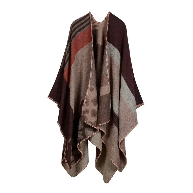 Winter Fashion Poncho Women Capes Scarf Imitation Cashmere Ladies Scarves Warm Shawls Wraps Woman Ponchos - American Thistle Winter Fashion Poncho Women Capes Scarf Imitation Cashmere Ladies Scarves Warm Shawls Wraps Woman Ponchos