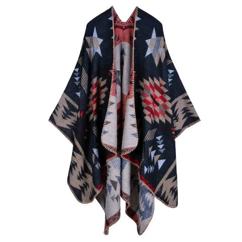 Winter Fashion Poncho Women Capes Scarf Imitation Cashmere Ladies Scarves Warm Shawls Wraps Woman Ponchos - American Thistle Winter Fashion Poncho Women Capes Scarf Imitation Cashmere Ladies Scarves Warm Shawls Wraps Woman Ponchos