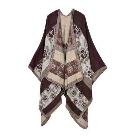 Winter Fashion Poncho Women Capes Scarf Imitation Cashmere Ladies Scarves Warm Shawls Wraps Woman Ponchos - American Thistle Winter Fashion Poncho Women Capes Scarf Imitation Cashmere Ladies Scarves Warm Shawls Wraps Woman Ponchos