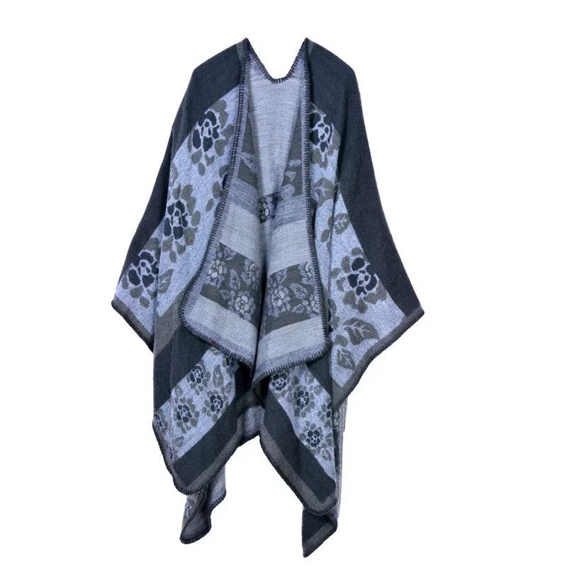 Winter Fashion Poncho Women Capes Scarf Imitation Cashmere Ladies Scarves Warm Shawls Wraps Woman Ponchos - American Thistle Winter Fashion Poncho Women Capes Scarf Imitation Cashmere Ladies Scarves Warm Shawls Wraps Woman Ponchos