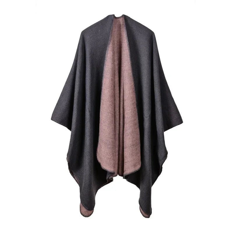 Winter Fashion Poncho Women Capes Scarf Imitation Cashmere Ladies Scarves Warm Shawls Wraps Woman Ponchos - American Thistle Winter Fashion Poncho Women Capes Scarf Imitation Cashmere Ladies Scarves Warm Shawls Wraps Woman Ponchos