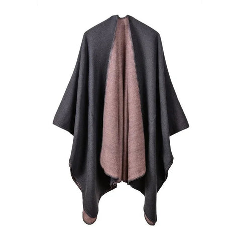 Winter Fashion Poncho Women Capes Scarf Imitation Cashmere Ladies Scarves Warm Shawls Wraps Woman Ponchos - American Thistle Winter Fashion Poncho Women Capes Scarf Imitation Cashmere Ladies Scarves Warm Shawls Wraps Woman Ponchos