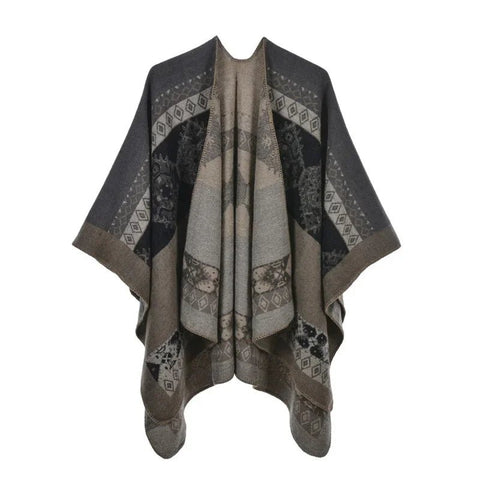 Winter Fashion Poncho Women Capes Scarf Imitation Cashmere Ladies Scarves Warm Shawls Wraps Woman Ponchos - American Thistle Winter Fashion Poncho Women Capes Scarf Imitation Cashmere Ladies Scarves Warm Shawls Wraps Woman Ponchos