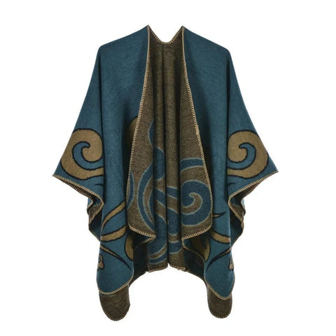 Winter Fashion Poncho Women Capes Scarf Imitation Cashmere Ladies Scarves Warm Shawls Wraps Woman Ponchos - American Thistle Winter Fashion Poncho Women Capes Scarf Imitation Cashmere Ladies Scarves Warm Shawls Wraps Woman Ponchos