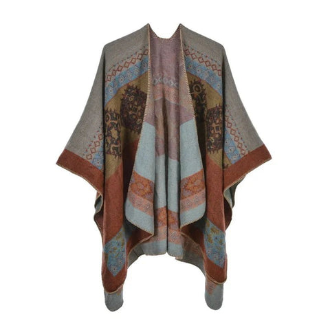 Winter Fashion Poncho Women Capes Scarf Imitation Cashmere Ladies Scarves Warm Shawls Wraps Woman Ponchos - American Thistle Winter Fashion Poncho Women Capes Scarf Imitation Cashmere Ladies Scarves Warm Shawls Wraps Woman Ponchos