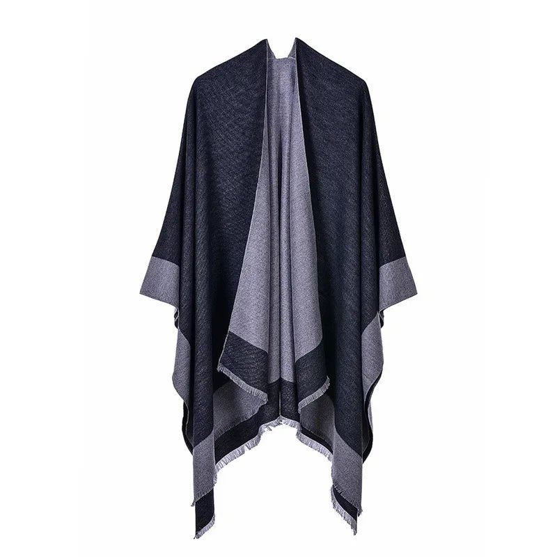 Winter Fashion Poncho Women Capes Scarf Imitation Cashmere Ladies Scarves Warm Shawls Wraps Woman Ponchos - American Thistle Winter Fashion Poncho Women Capes Scarf Imitation Cashmere Ladies Scarves Warm Shawls Wraps Woman Ponchos