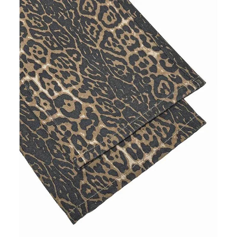 Winter Lady Slim Fit Plush Thermal Jeans Girls Snow Warm Fashion Leopard Print Denim Pants Women Fleece Wide Leg Trousers - American ThistleWinter Lady Slim Fit Plush Thermal Jeans Girls Snow Warm Fashion Leopard Print Denim Pants Women Fleece Wide Leg Trousers