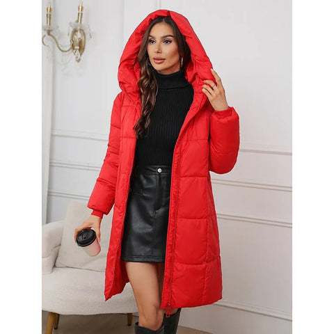 Winter Parkas Thick Down Cotton Coat Knee Length - American Thistle Winter Parkas Thick Down Cotton Coat Knee Length