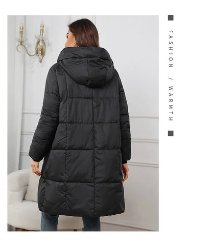 Winter Parkas Thick Down Cotton Coat Knee Length - American Thistle Winter Parkas Thick Down Cotton Coat Knee Length