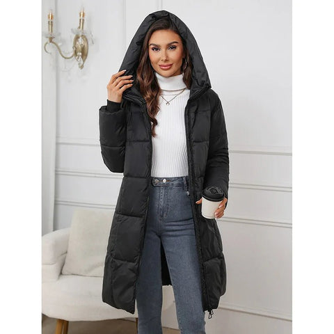 Winter Parkas Thick Down Cotton Coat Knee Length - American Thistle Winter Parkas Thick Down Cotton Coat Knee Length