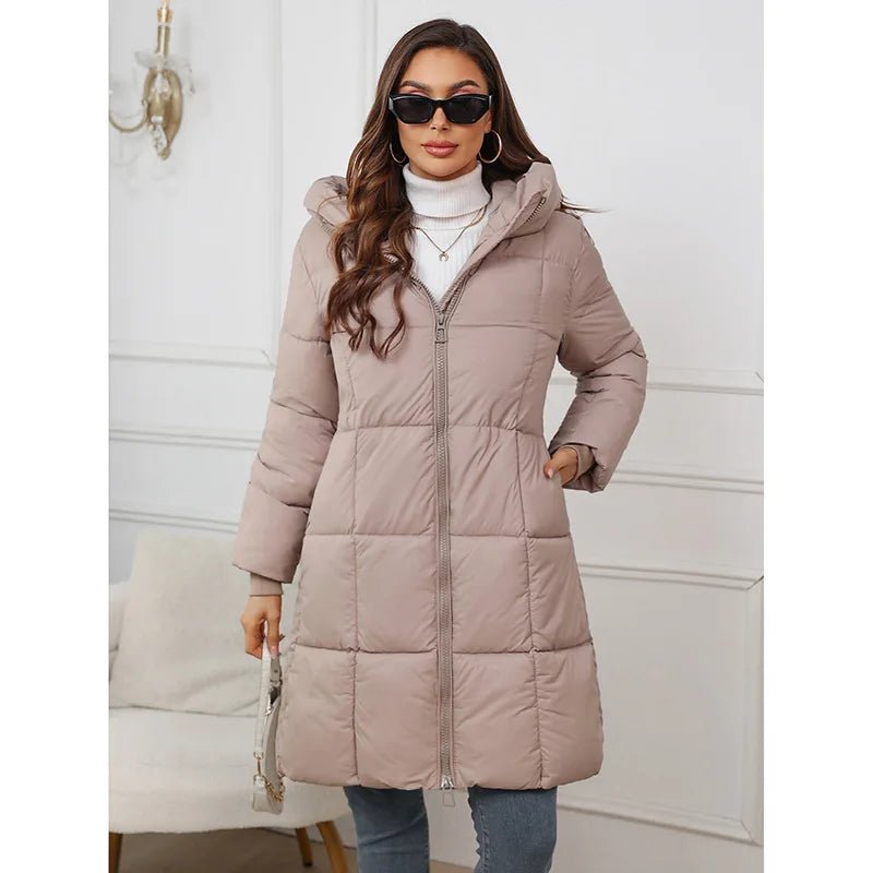 Winter Parkas Thick Down Cotton Coat Knee Length - American Thistle Winter Parkas Thick Down Cotton Coat Knee Length