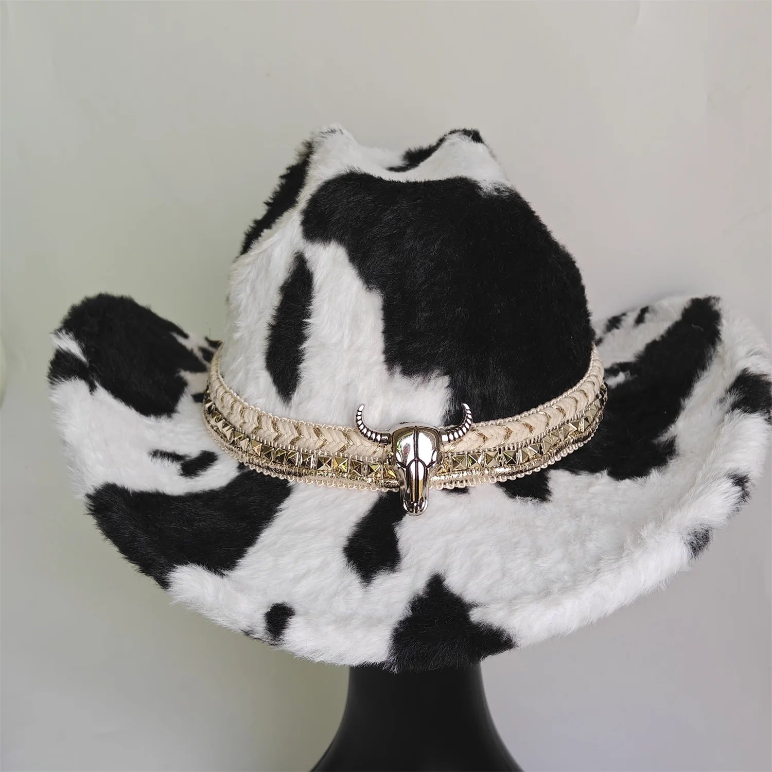 Winter rabbit fur cowboy hat 7.5 cm western cowboy - American ThistleWinter rabbit fur cowboy hat 7.5 cm western cowboy