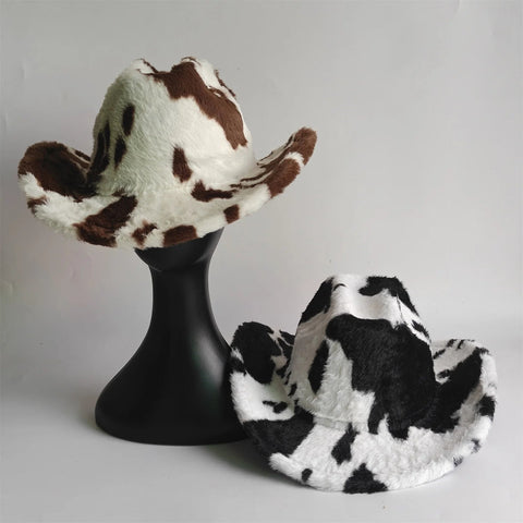 Winter rabbit fur cowboy hat 7.5 cm western cowboy - American ThistleWinter rabbit fur cowboy hat 7.5 cm western cowboy