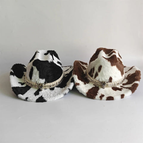 Winter rabbit fur cowboy hat 7.5 cm western cowboy - American ThistleWinter rabbit fur cowboy hat 7.5 cm western cowboy