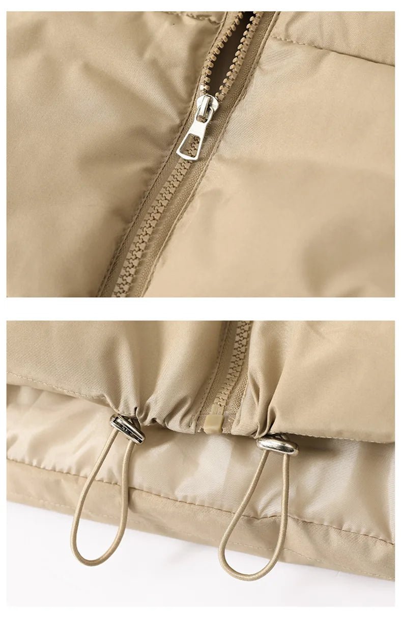 Winter Short Down Sleeveless Puffer Vest Women Warm Stand Collar Zipper Jacket Casual - American Thistle Winter Short Down Sleeveless Puffer Vest Women Warm Stand Collar Zipper Jacket Casual