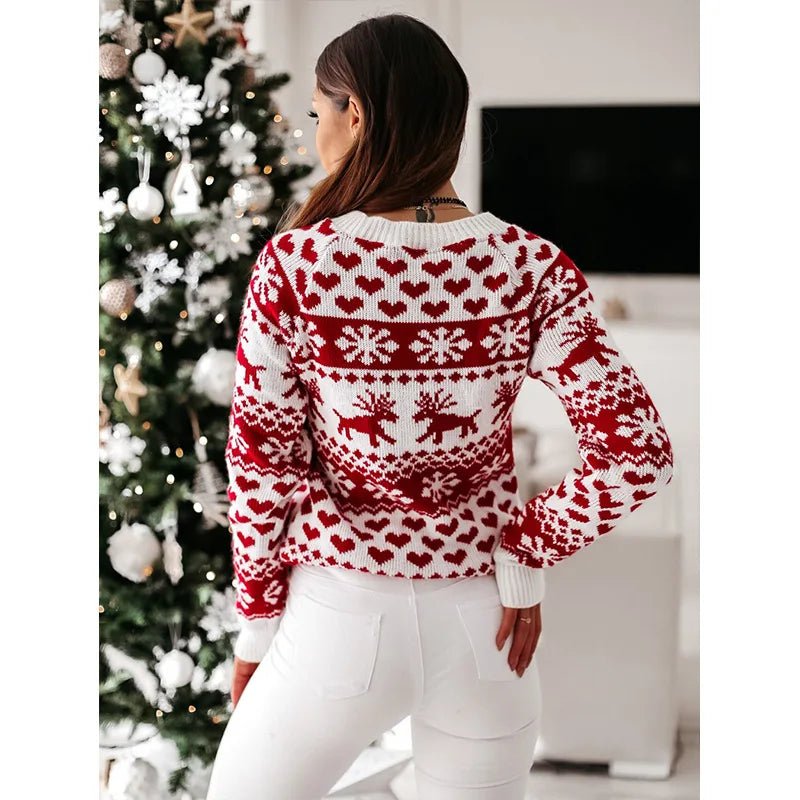 Winter Women's Christmas Sweater Long Sleeve - American Thistle Winter Women's Christmas Sweater Long Sleeve