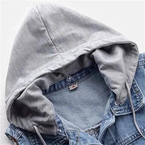 Woman's Denim Vest Women Spring Autumn Coat Sleeveless Wild Tops Hooded Jacket Women Denim Jeans Waistcoat Outerwear - American ThistleWoman's Denim Vest Women Spring Autumn Coat Sleeveless Wild Tops Hooded Jacket Women Denim Jeans Waistcoat Outerwear