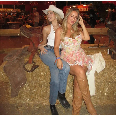 Women Casual Printed Pleated Scarf Collar Mini Dresses Chic Sleeveless Off Shoulder - American Thistle Women Casual Printed Pleated Scarf Collar Mini Dresses Chic Sleeveless Off Shoulder