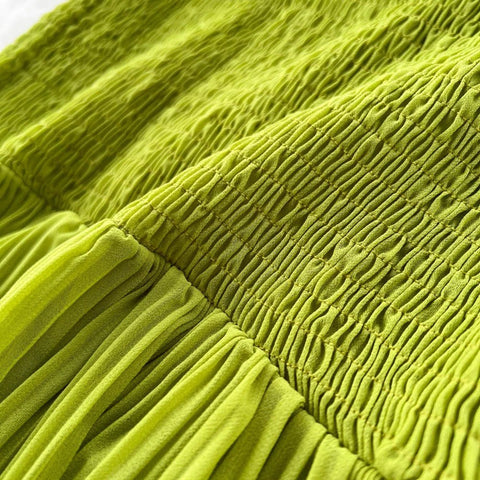 Women Chiffon Sundress Strap Ruffle Dress - American Thistle Women Chiffon Sundress Strap Ruffle Dress