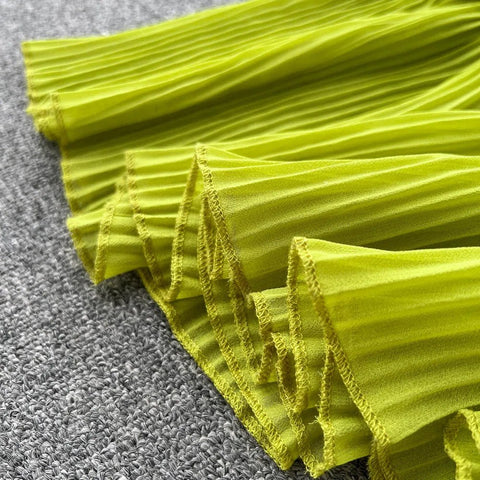 Women Chiffon Sundress Strap Ruffle Dress - American Thistle Women Chiffon Sundress Strap Ruffle Dress