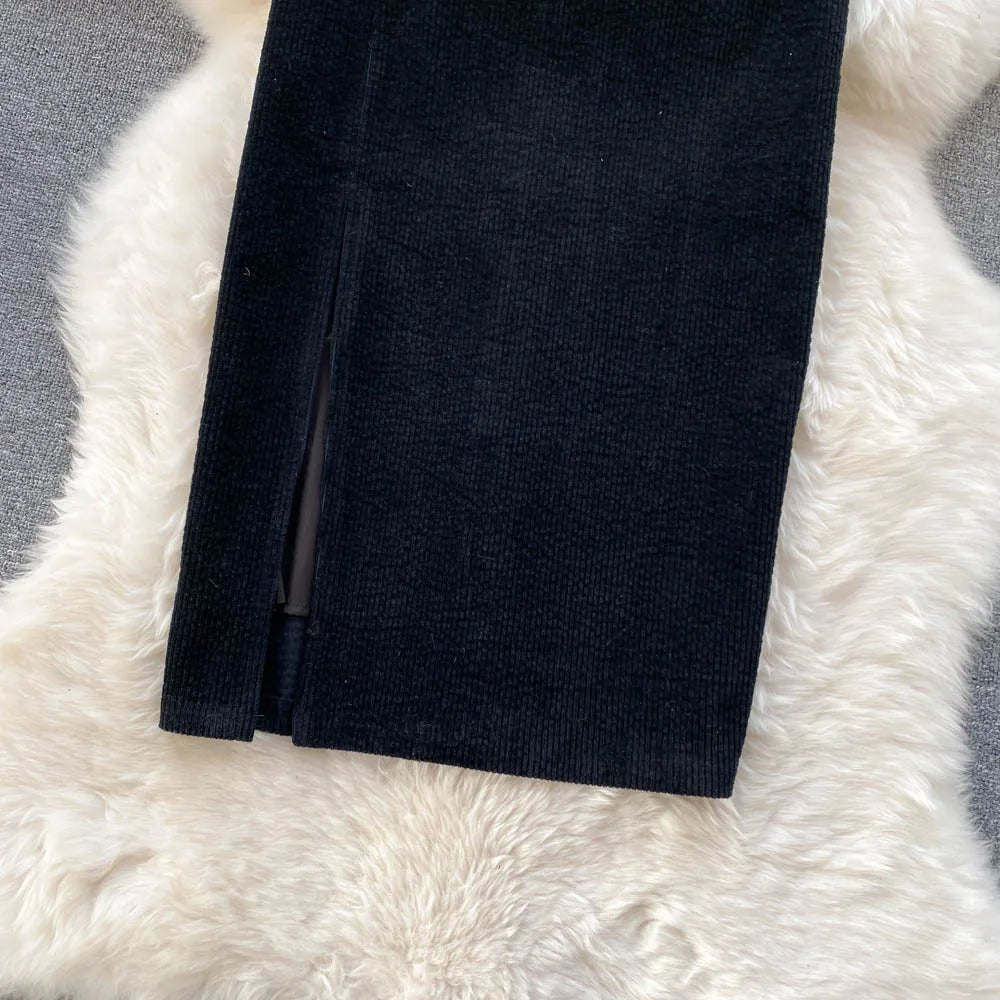 Women Corduroy Long Skirt Corduroy - American Thistle Women Corduroy Long Skirt Corduroy