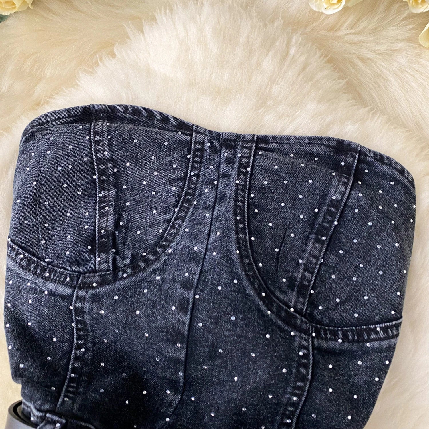 Women Denim one pieces Summer High Waist Slim Sleeveless Strapless Romper - American Thistle Women Denim one pieces Summer High Waist Slim Sleeveless Strapless Romper