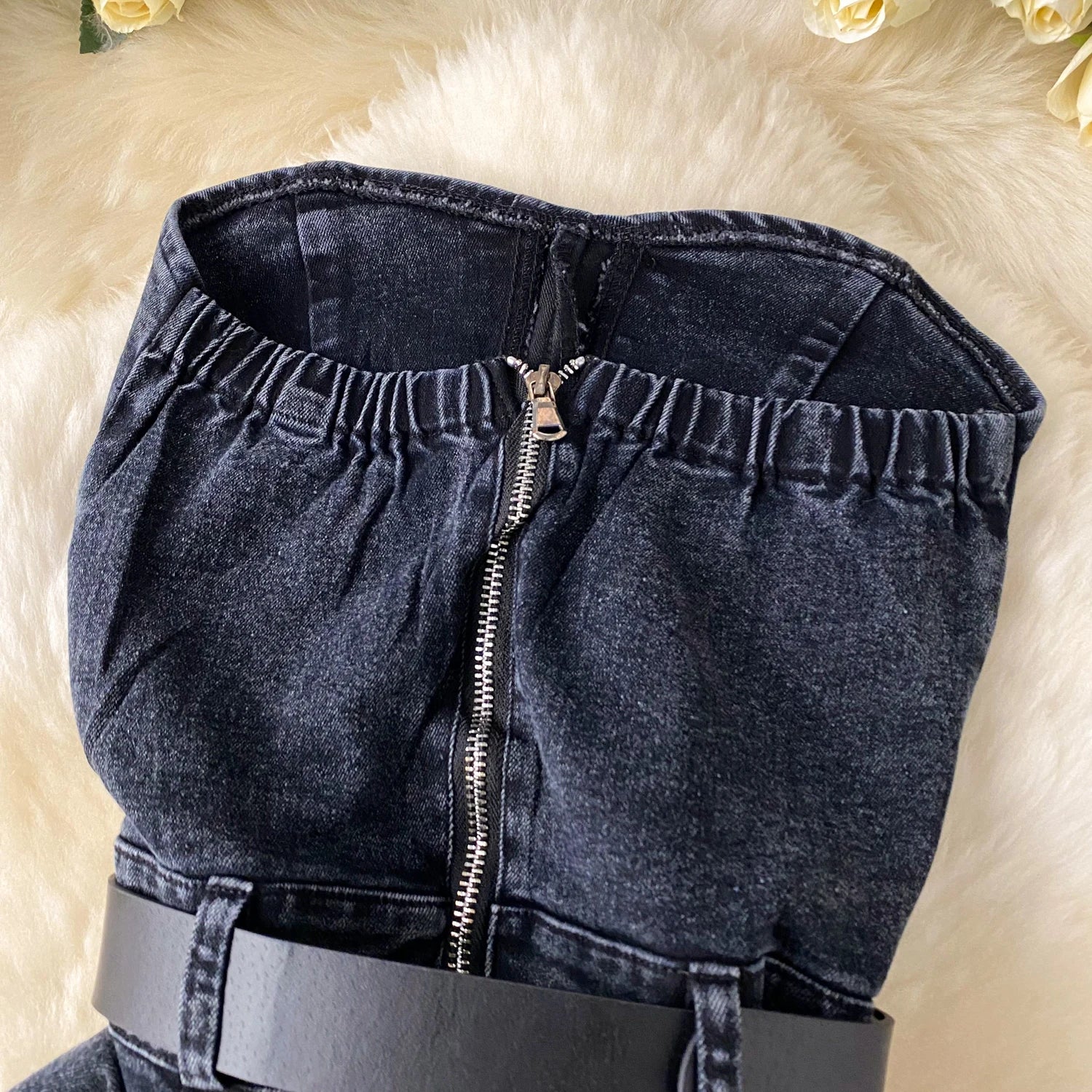 Women Denim one pieces Summer High Waist Slim Sleeveless Strapless Romper - American Thistle Women Denim one pieces Summer High Waist Slim Sleeveless Strapless Romper