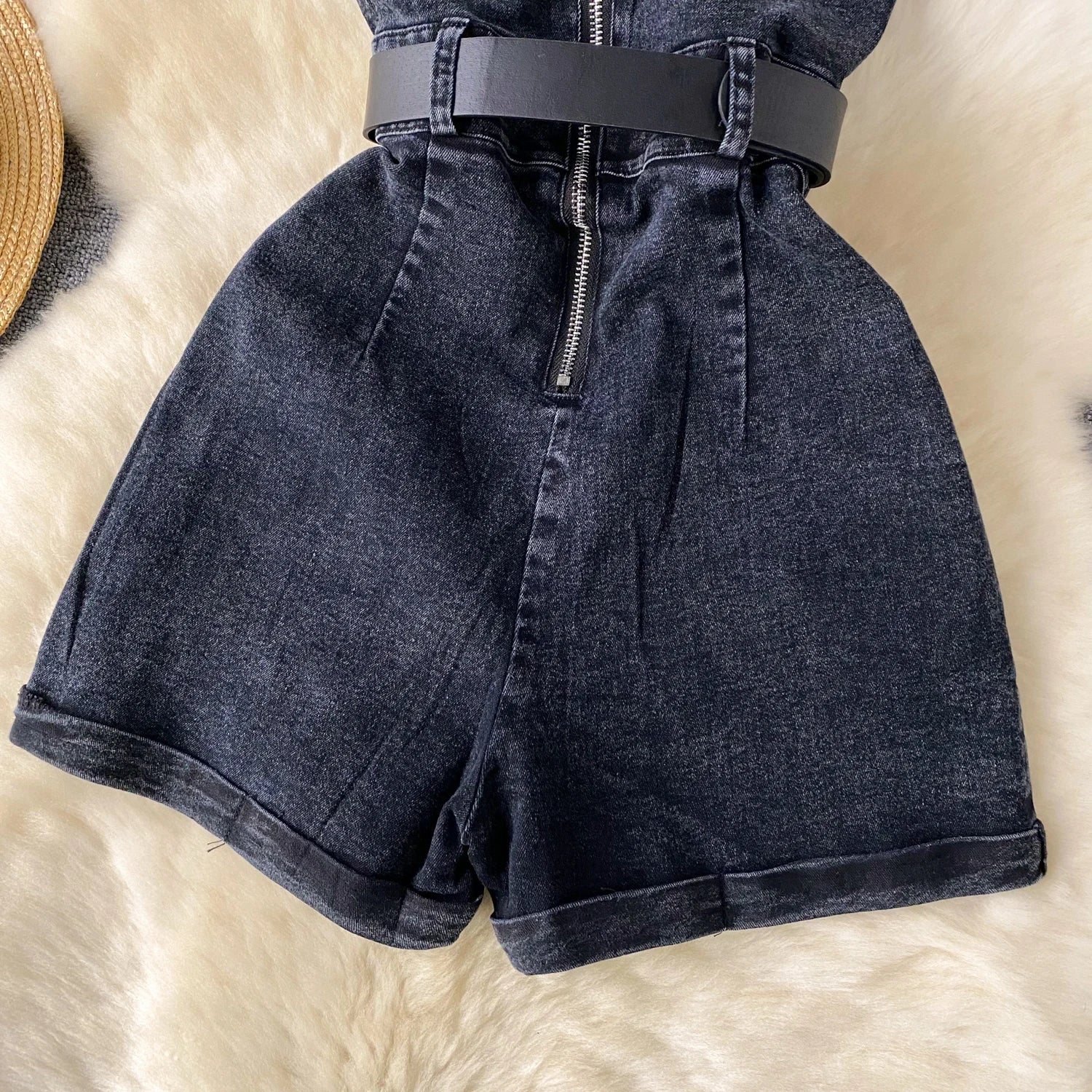 Women Denim one pieces Summer High Waist Slim Sleeveless Strapless Romper - American Thistle Women Denim one pieces Summer High Waist Slim Sleeveless Strapless Romper
