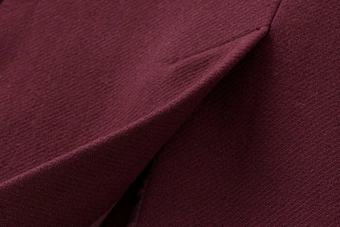 Women Elegant Long Coat Pink Blended Lapel Buttons Lined Winter Coat - American Thistle Women Elegant Long Coat Pink Blended Lapel Buttons Lined Winter Coat