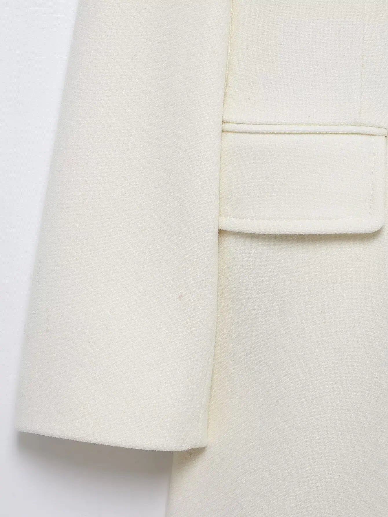 Women Elegant Long Coat Pink Blended Lapel Buttons Lined Winter Coat - American Thistle Women Elegant Long Coat Pink Blended Lapel Buttons Lined Winter Coat