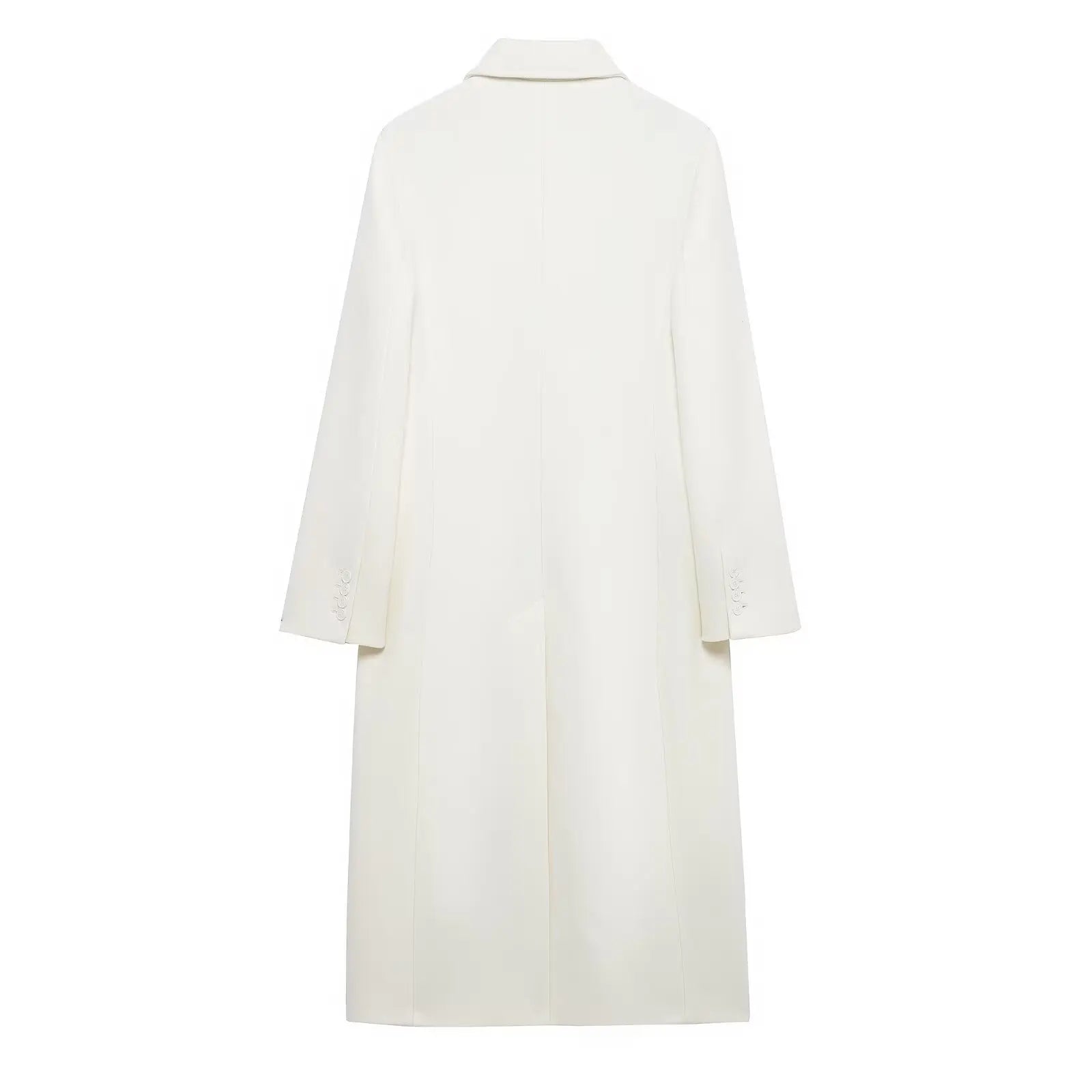 Women Elegant Long Coat Pink Blended Lapel Buttons Lined Winter Coat - American Thistle Women Elegant Long Coat Pink Blended Lapel Buttons Lined Winter Coat