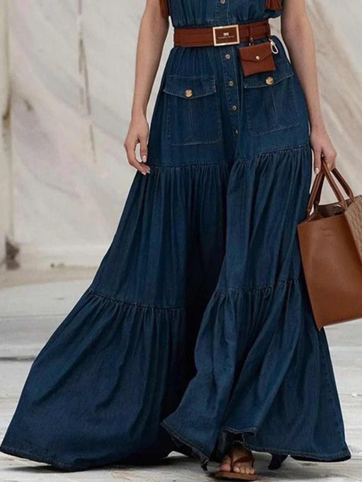 Women Fashion Demin Tank Dress Turn Down Collar - American Thistle Women Fashion Demin Tank Dress Turn Down Collar