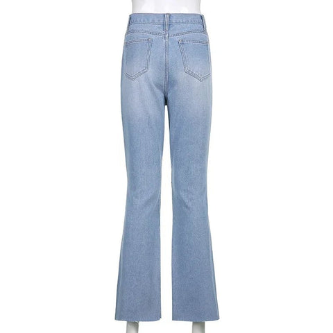 Women Flare Bell Bottom Jeans High Waisted Wide Ripped Leg Denim Pants - American Thistle Women Flare Bell Bottom Jeans High Waisted Wide Ripped Leg Denim Pants